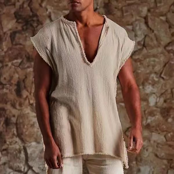 Herren lockeres Tunika-Shirt Echoarchiv