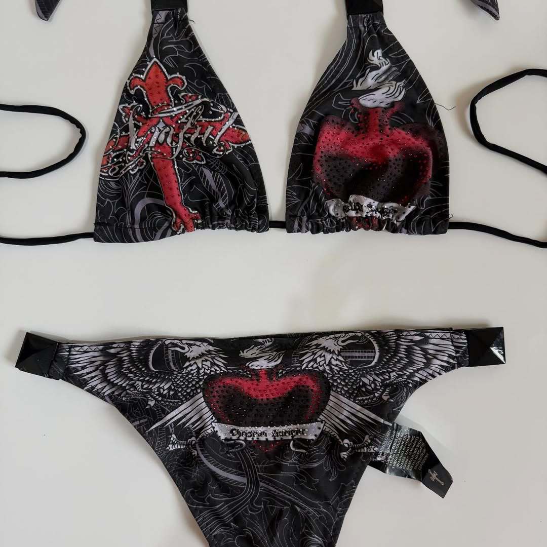 Damen Designer-Bikini mit kreativem Grafiken Echo Archiv
