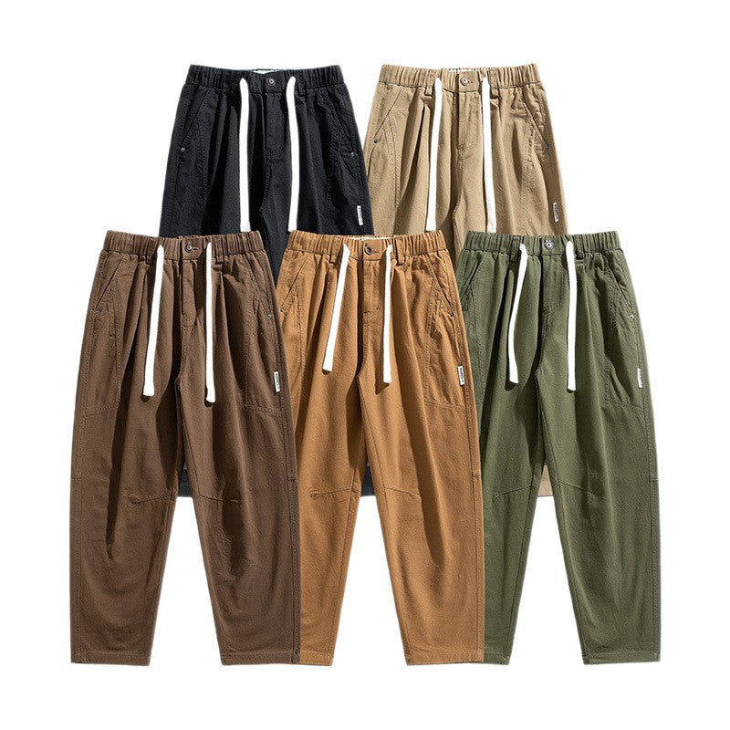 Herren Tapered-Canvas-Jogger mit elastischem Tunnelzugbund, Kniepasse und tiefen Utility-Taschen Echo Archiv