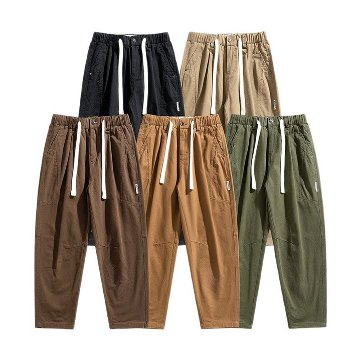Herren Tapered-Canvas-Jogger mit elastischem Tunnelzugbund, Kniepasse und tiefen Utility-Taschen Echo Archiv