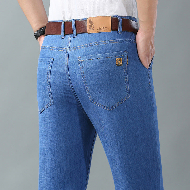 Herren hochwertige Denim-Hose mit funktionalen Taschen Echoarchiv