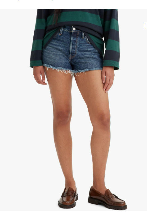 Damen Frayed Denim-Shorts im Vintage-Stil mit moderner Passform Echo Archiv