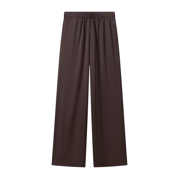 Damen Weite Palazzo-Hose mit Elastikbund und fließender Satinoptik Echo Archiv