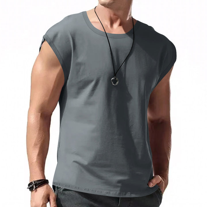 Herren lässiges oversized T-Shirt aus hochwertigem Baumwollmix mit dezentem Rundhalsausschnitt Echoarchiv