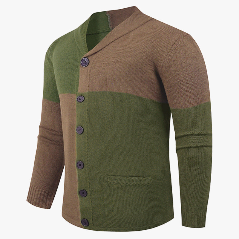 Herren Strickjacke mit modernem Zopfmuster und praktischen Taschen Echoarchiv