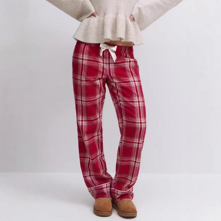 Damen nan lässiges Schlafanzug-Set mit gerafftem Camisole-Oberteil, Rüschenunterbrust und Hose mit Gummibund Echo Archiv