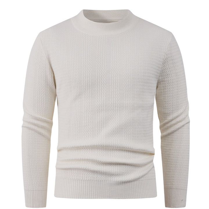 Herren Strukturpullover mit hochgeschlossenem Kragen und modischem Design Echoarchiv