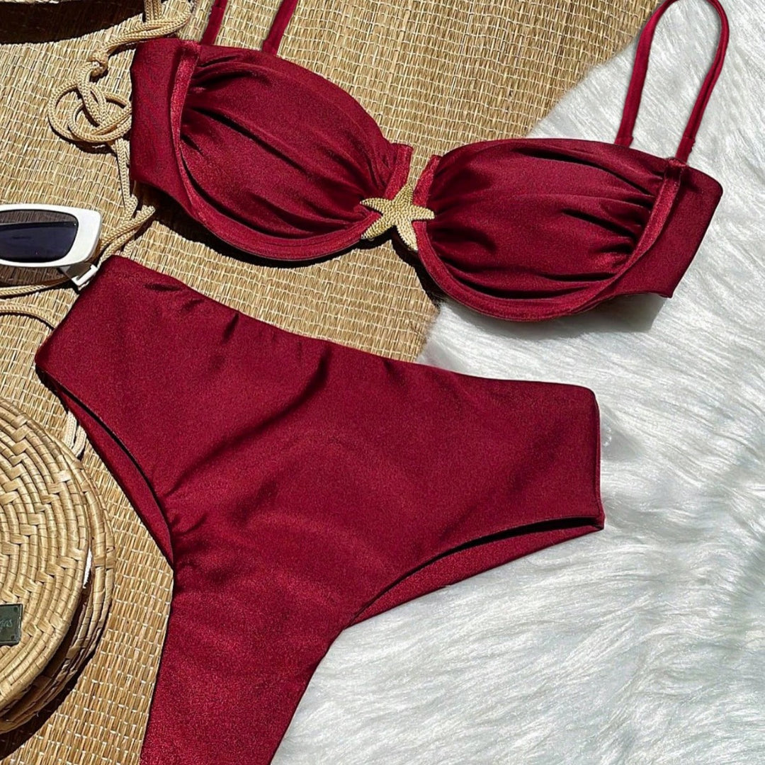 Damen Bikini-Set mit elegantem Push-Up-Oberteil und hohem Taillenunterteil Echo Archiv