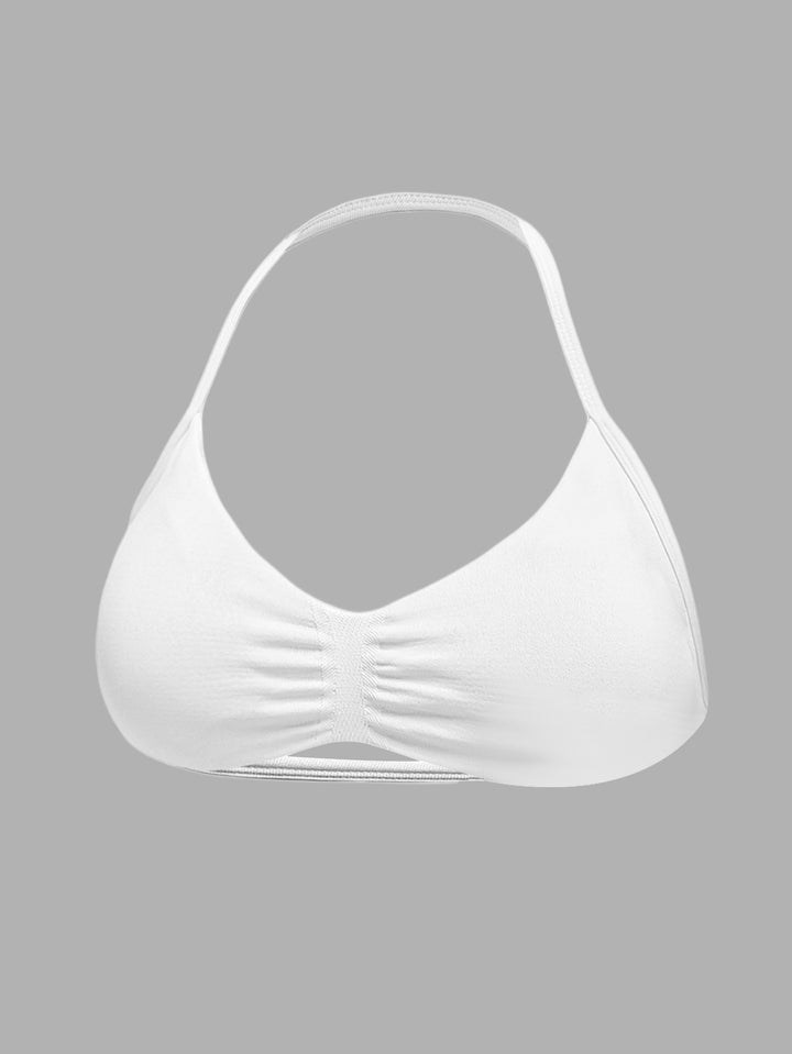 Damen Sport-Bikini-Oberteil mit hoch geschnittenen Shorts und nahtlosem Design Echo Archiv