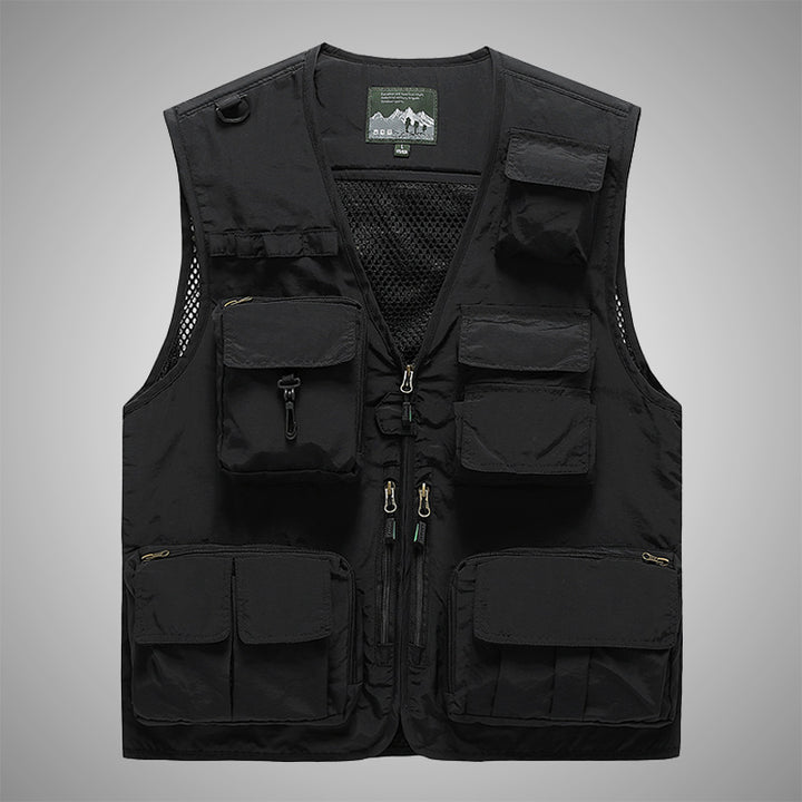 Unisex Multifunktionale Utility‑Weste mit Mesh‑Rücken und vielfachen Taschen Echo Archiv