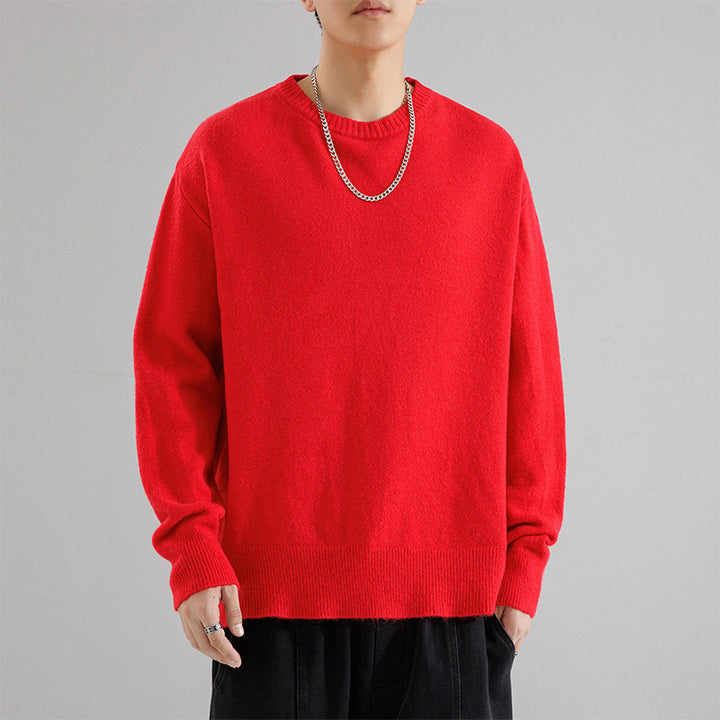Herren Oversize Rundhalspullover aus weichem Feinstrick Echo Archiv