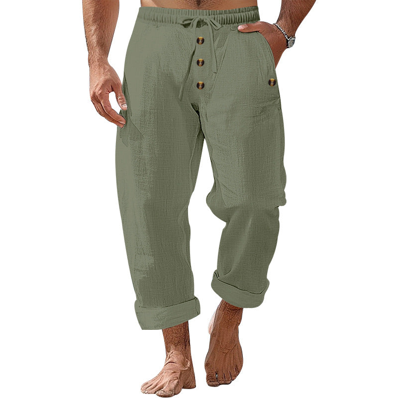 Herren luftige Strandhose mit Knopfdetails Echoarchiv