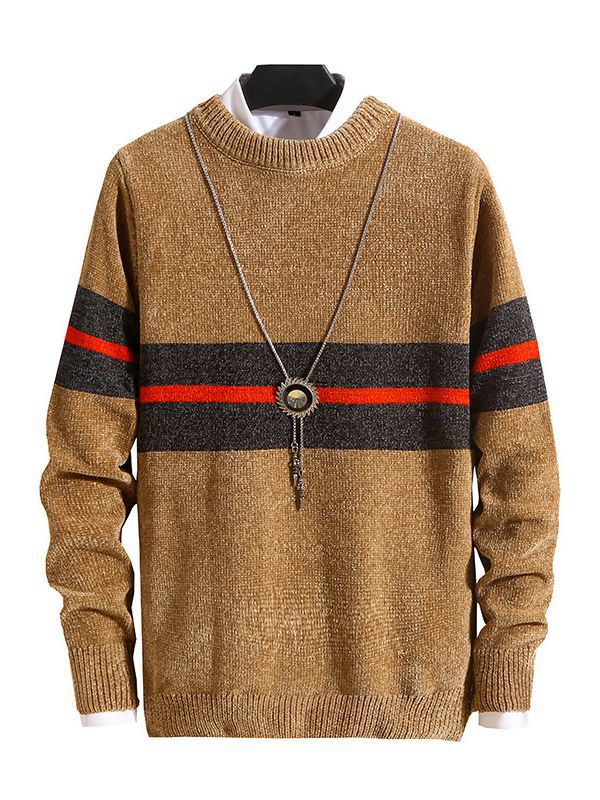 Herren modischer Pullover mit gestreiftem Design und hohem Komfort Echoarchiv
