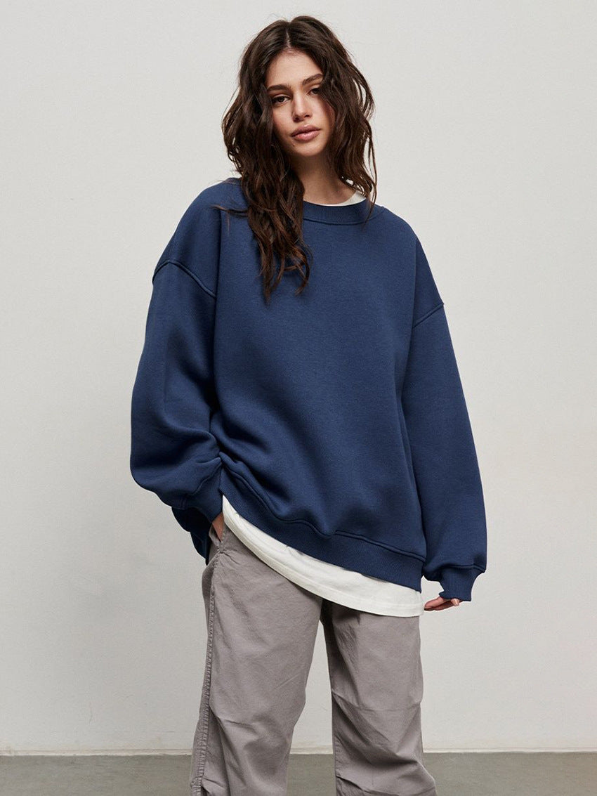 Damen Oversized SwEchoarchivtshirt im lässigen Stil mit übergroßen Ärmeln und elastischen Bündchen Echoarchiv