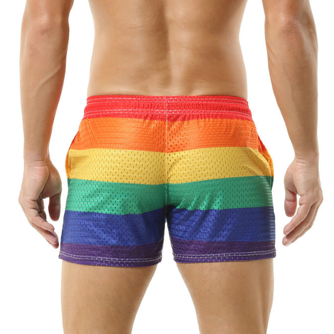 Herren Badeshorts mit innovativem Netzdesign und buntem Farbverlauf Echoarchiv