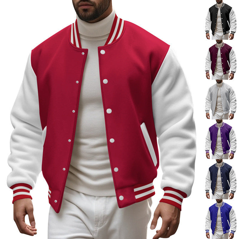 Herren Freizeit-Bomberjacke mit kontrastierenden Ärmeln und klassischem Schnitt Echoarchiv