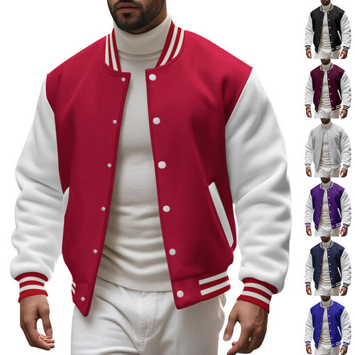 Herren Freizeit-Bomberjacke mit kontrastierenden Ärmeln und klassischem Schnitt Echoarchiv