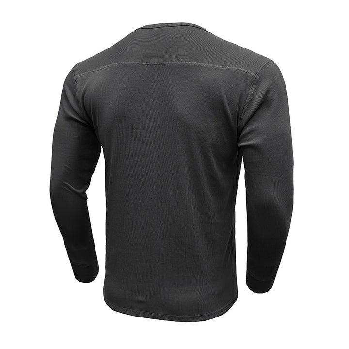 Herren Henley-T-Shirt mit Knopfleiste und weichem Baumwollstoff Echoarchiv