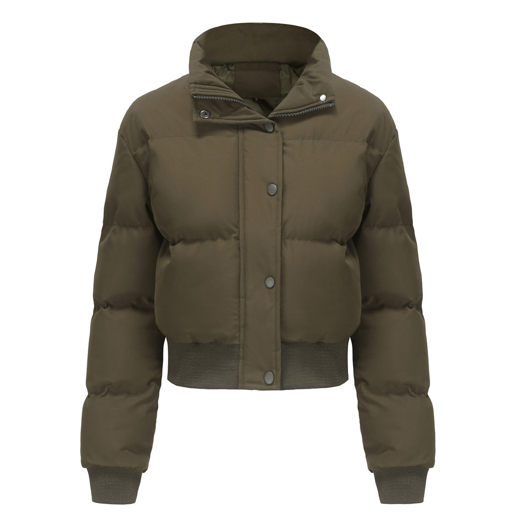 Damen nan kurze wattierte Steppjacke mit hohem Stehkragen und Rippbündchen Echo Archiv