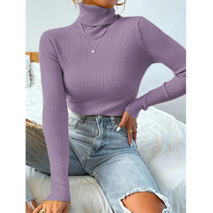 Damen Eleganter Rollkragenpullover mit feiner Rippstruktur Echoarchiv