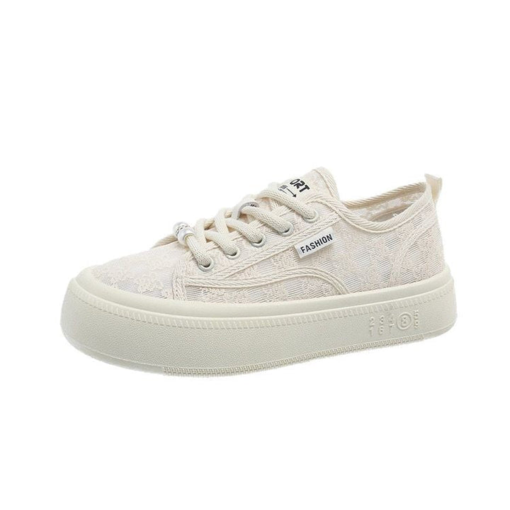 Damen modische Sneaker mit trendiger Perlenschnürung und robuster Gummisohle Echo Archiv