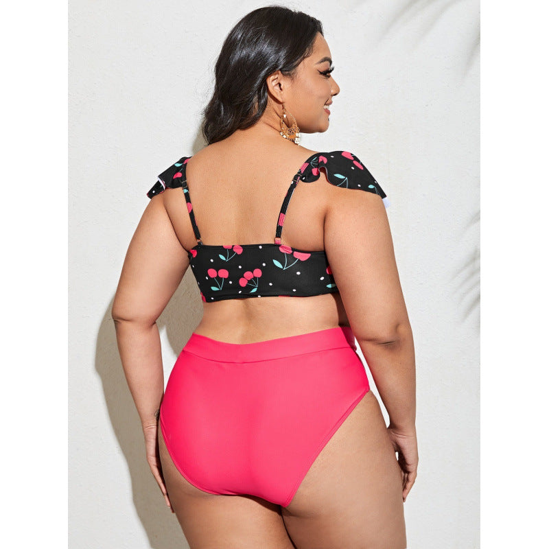 Damen Bikini-Set mit Raffinierter Rüschendetail und Bequemem Hohem Bund Echo Archiv