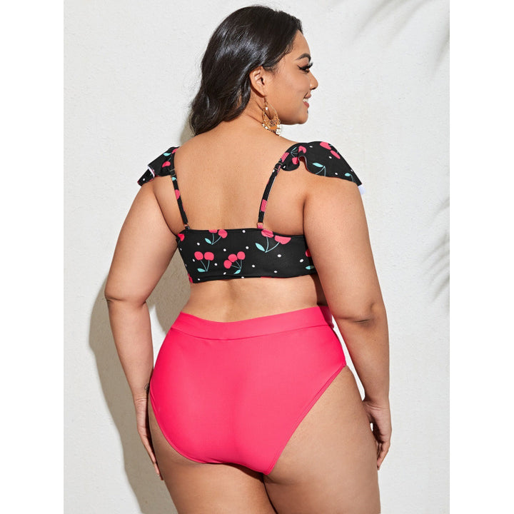 Damen Bikini-Set mit Raffinierter Rüschendetail und Bequemem Hohem Bund Echo Archiv
