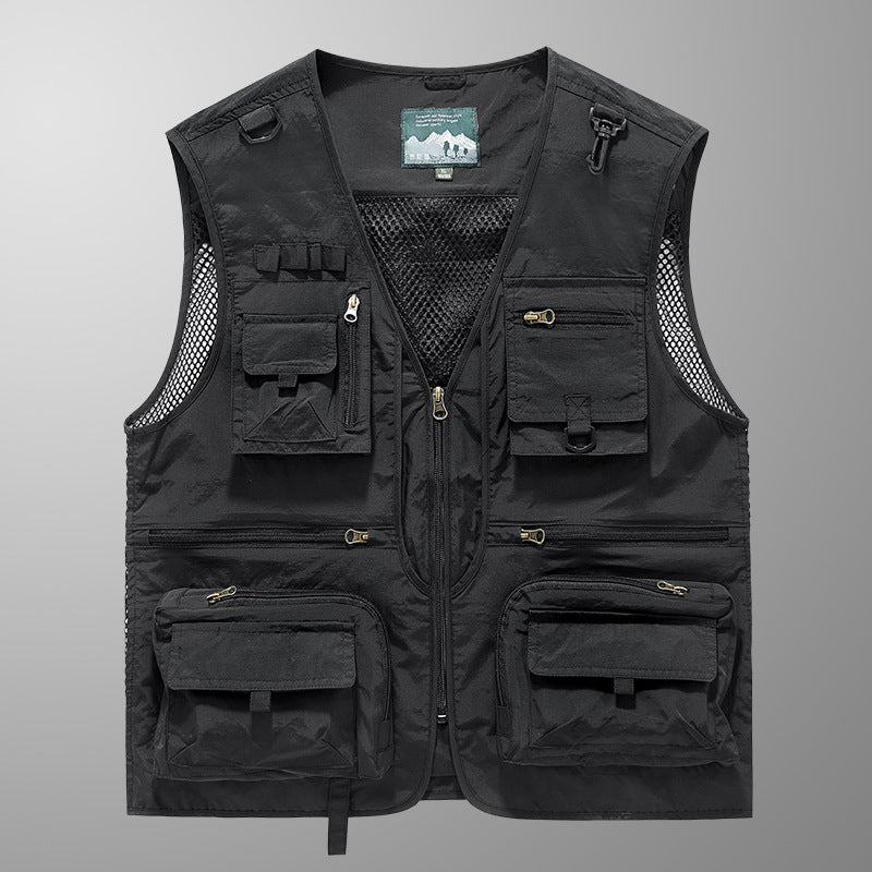 Herren Multifunktionale Outdoorweste mit Mesh‑Belüftung und Mehrfach‑Taschen Echo Archiv