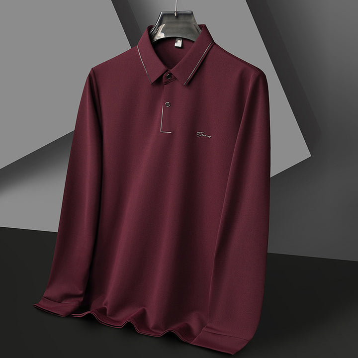 Herren Hochwertiges Langarm Poloshirt mit feuchtigkeitsregulierendem Stoff Echoarchiv