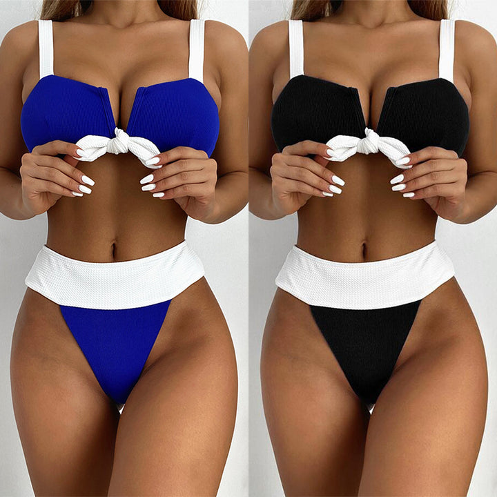 Damen Hochgeschnittener Bikini mit Knötchen-Detail Echo Archiv