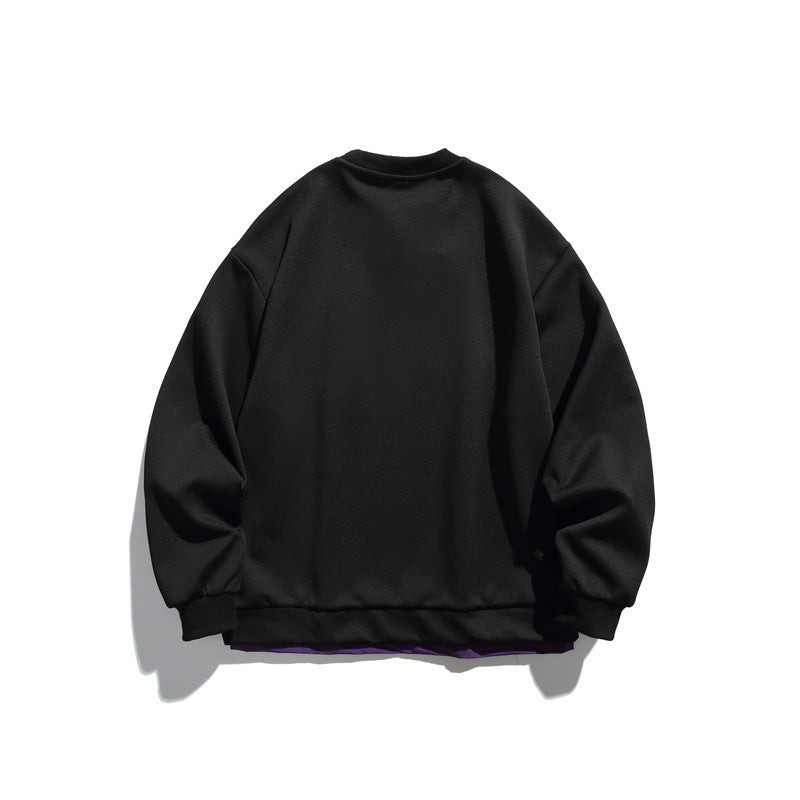 Unisex Oversize-Sweatshirt mit kontrastierter Reißverschluss-Brusttasche und doppellagigem Saum Echoarchiv