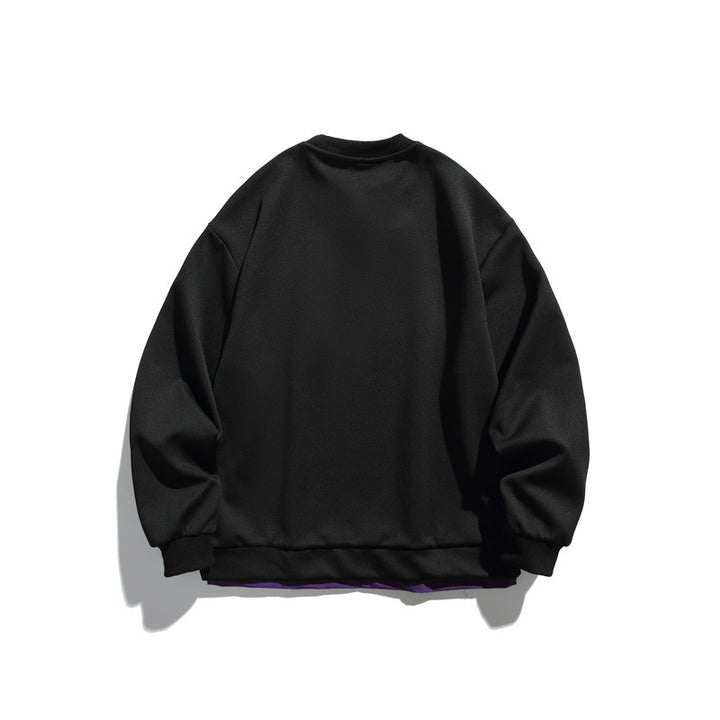 Unisex Oversize-Sweatshirt mit kontrastierter Reißverschluss-Brusttasche und doppellagigem Saum Echoarchiv
