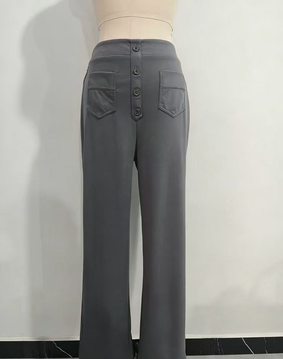 Damen Hochtaillierte Wide‑Leg Hose mit aufgesetzten Taschen Echo Archiv