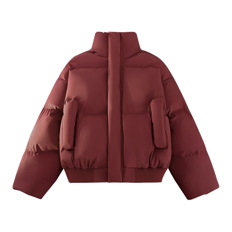Herren Modische Steppjacke mit hohem Kragen und praktischen Taschen Echoarchiv