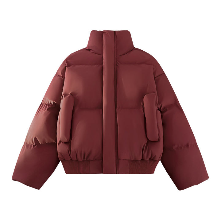 Herren Modische Steppjacke mit hohem Kragen und praktischen Taschen Echoarchiv