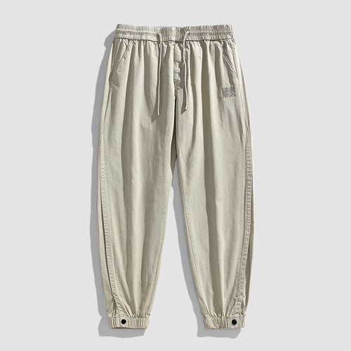 Herren Leichte Baumwoll-Joggerhose mit Tunnelzug, elastischem Knöchelabschluss und dezenter Logostickerei Echo Archiv