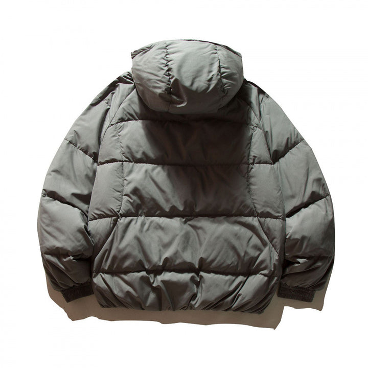 Unisex Oversize Thermo‑Pufferjacke im Boxy‑Cut mit Kapuze und Raglanärmeln Echo Archiv