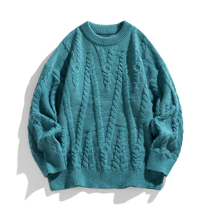 Damen Eleganter Strickpullover mit klassischen Zopfmuster Echoarchiv