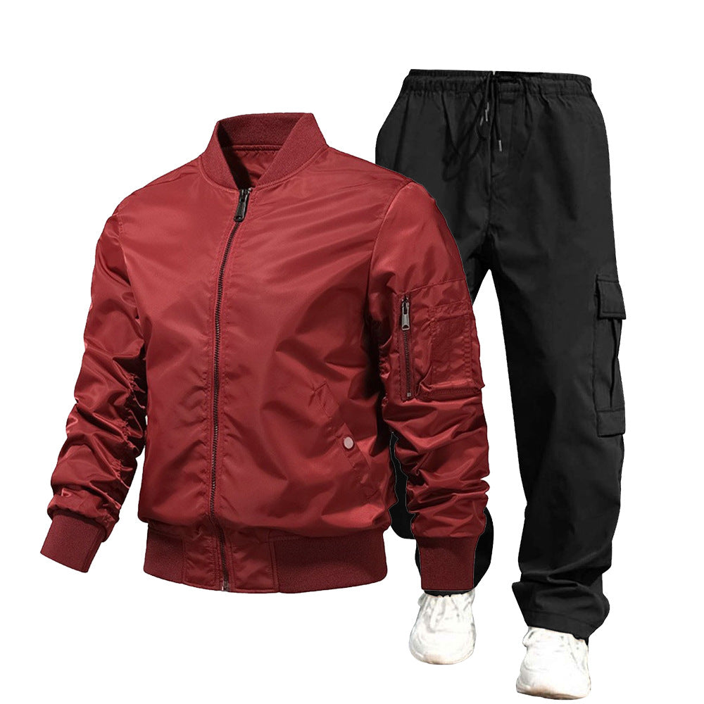 Herren urbane Bomberjacke und Cargo-Hosen Set Echo Archiv