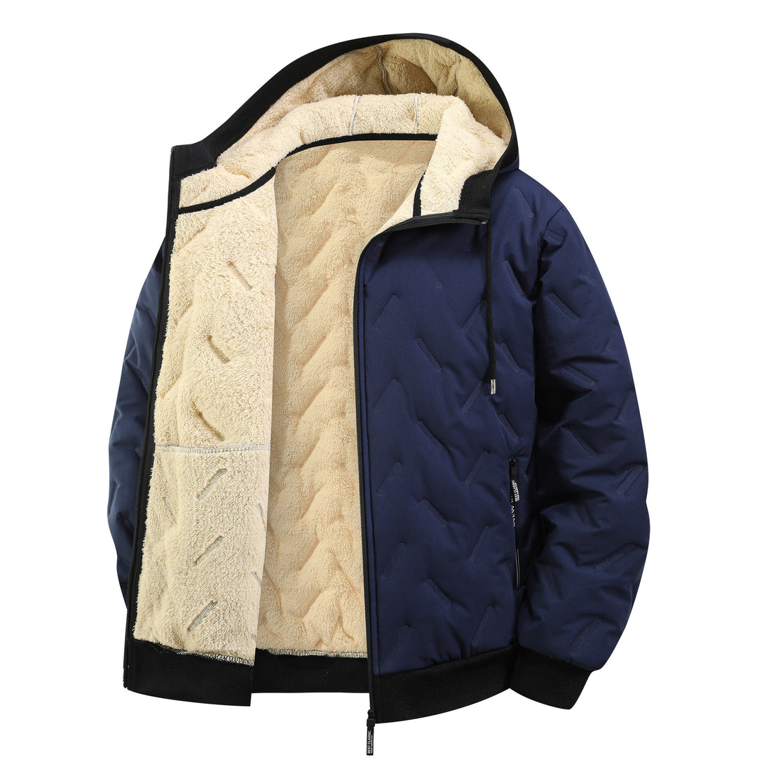 Herren Steppjacke mit Kapuze und extraweichem Teddy-Innenfutter Echoarchiv