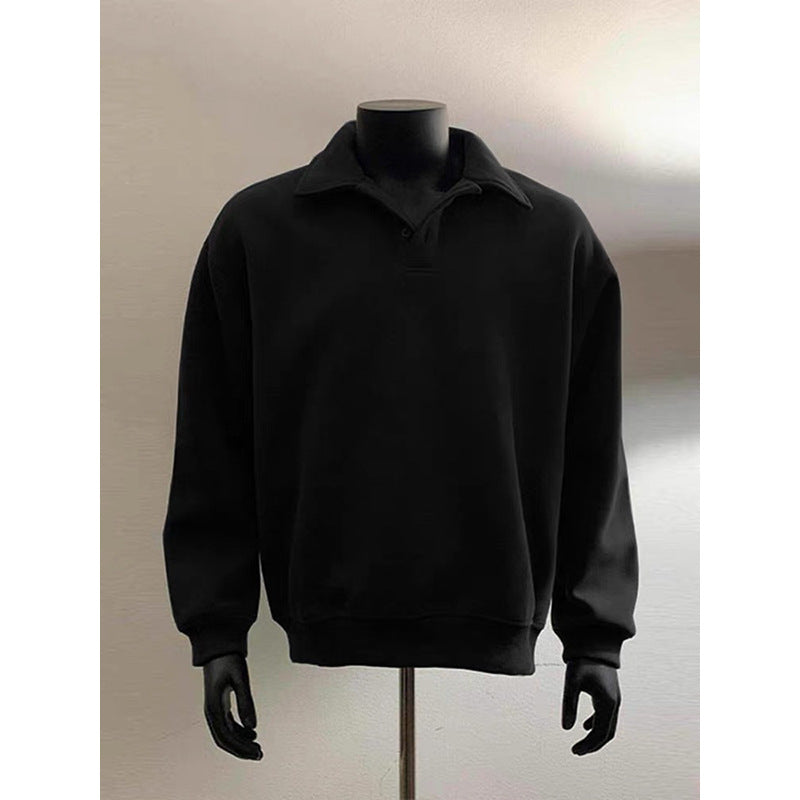 Herren Poloshirt-Sweatshirt mit Hemdkragen und Oversize-Schnitt Echo Archiv