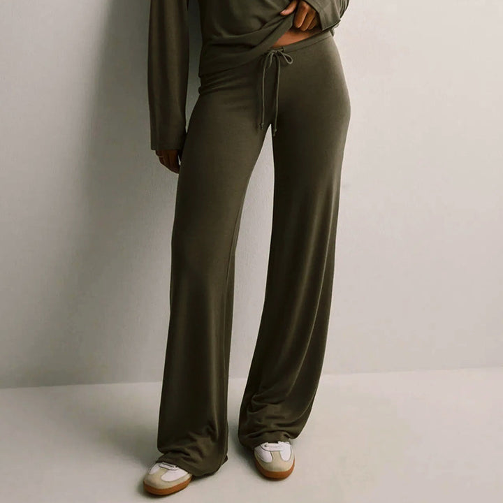 Damen bequeme Lounge-Hosen mit verstellbarem Bund Echo Archiv