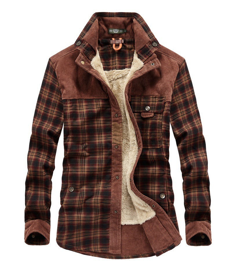 Herren Gemütliche Flanelljacke mit Fleecefutter Echo Archiv