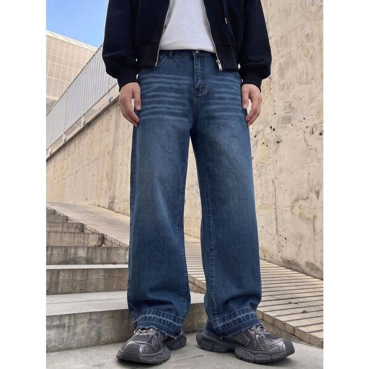 Herren Lässige Weit geschnittene Jeans Echoarchiv