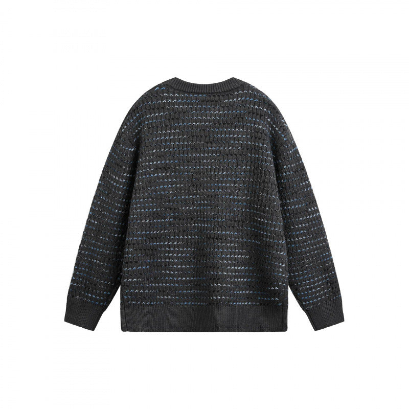 Unisex Feinstrickpullover mit strukturierter Streifenoptik und Rundhalsausschnitt Echo Archiv