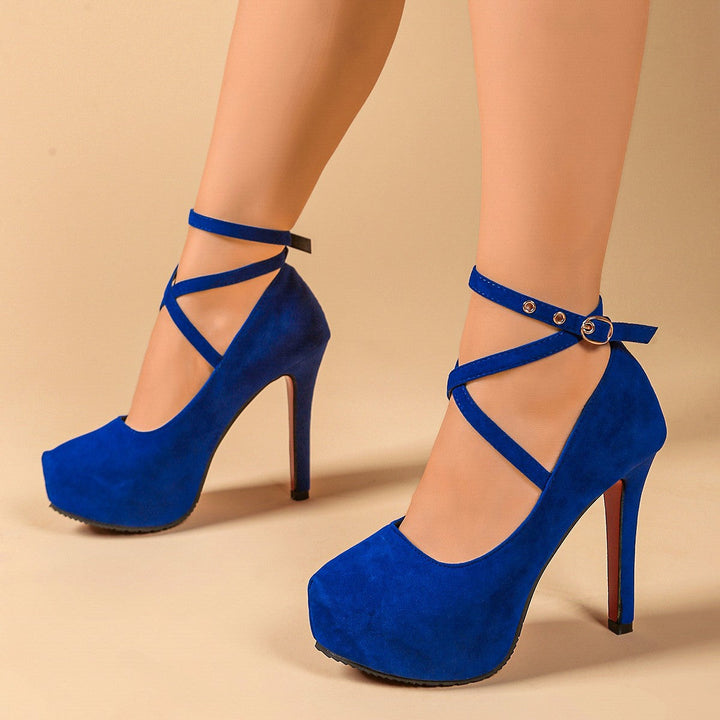 Damen High-Heels mit raffiniertem Riemendesign und geschwungenem Absatz Echoarchiv