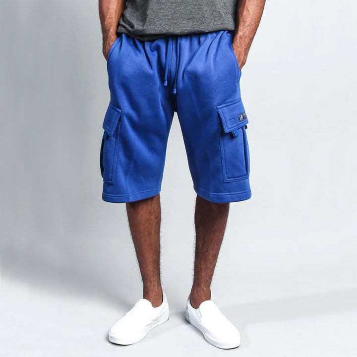 Herren Cargo-Shorts aus atmungsaktivem Sweatstoff mit verstellbarem Kordelzug und praktischen Taschen Echoarchiv