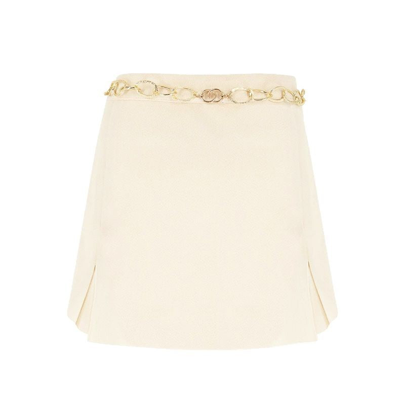 Damen eleganter Miniröcke mit goldener Kette Echo Archiv