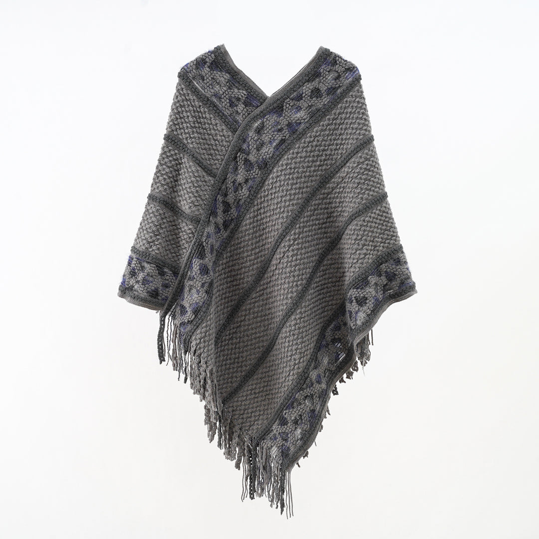 Damen Oversize-Strickumhang mit strukturierter Waffelstrick-Optik und Zopfbordüre Echo Archiv