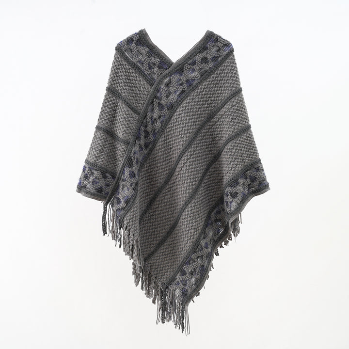 Damen Oversize-Strickumhang mit strukturierter Waffelstrick-Optik und Zopfbordüre Echo Archiv